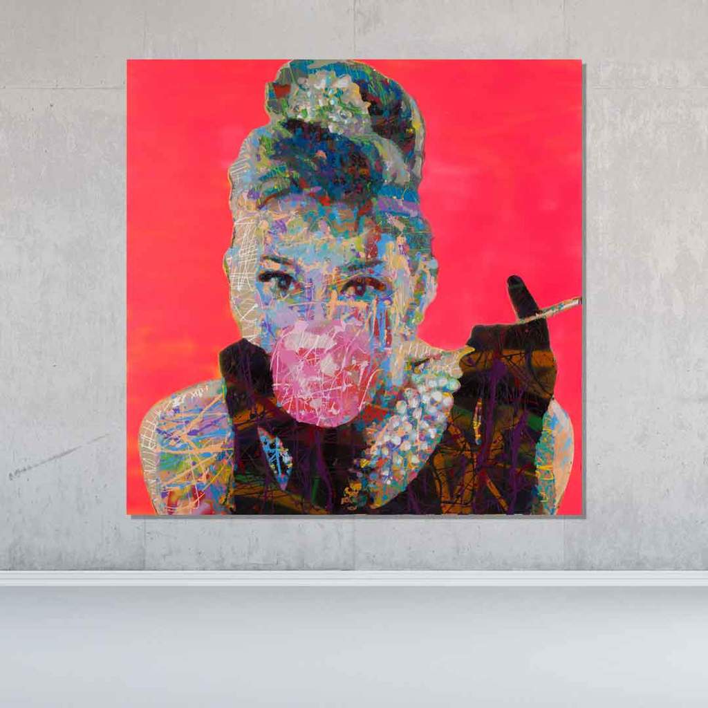 1024x1024 Original Pop Art Painting - Bubble Gum Painting