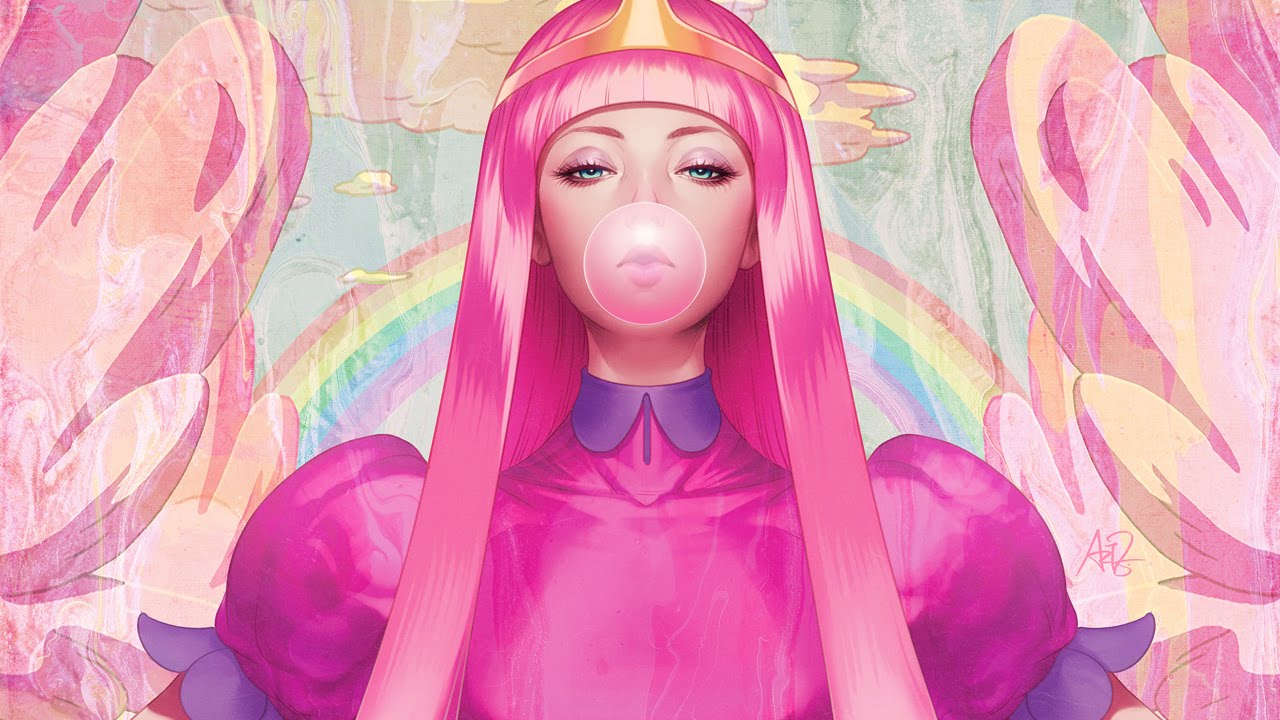 1280x720 Princess Bubblegum Painting - Bubble Gum Painting.