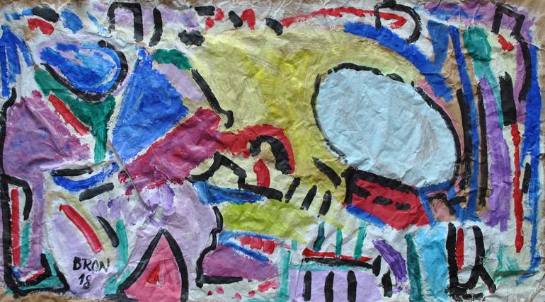 770x427 Saatchi Art Bubble Gum Landscape Painting By Celine Bron - Bubble Gum Painting