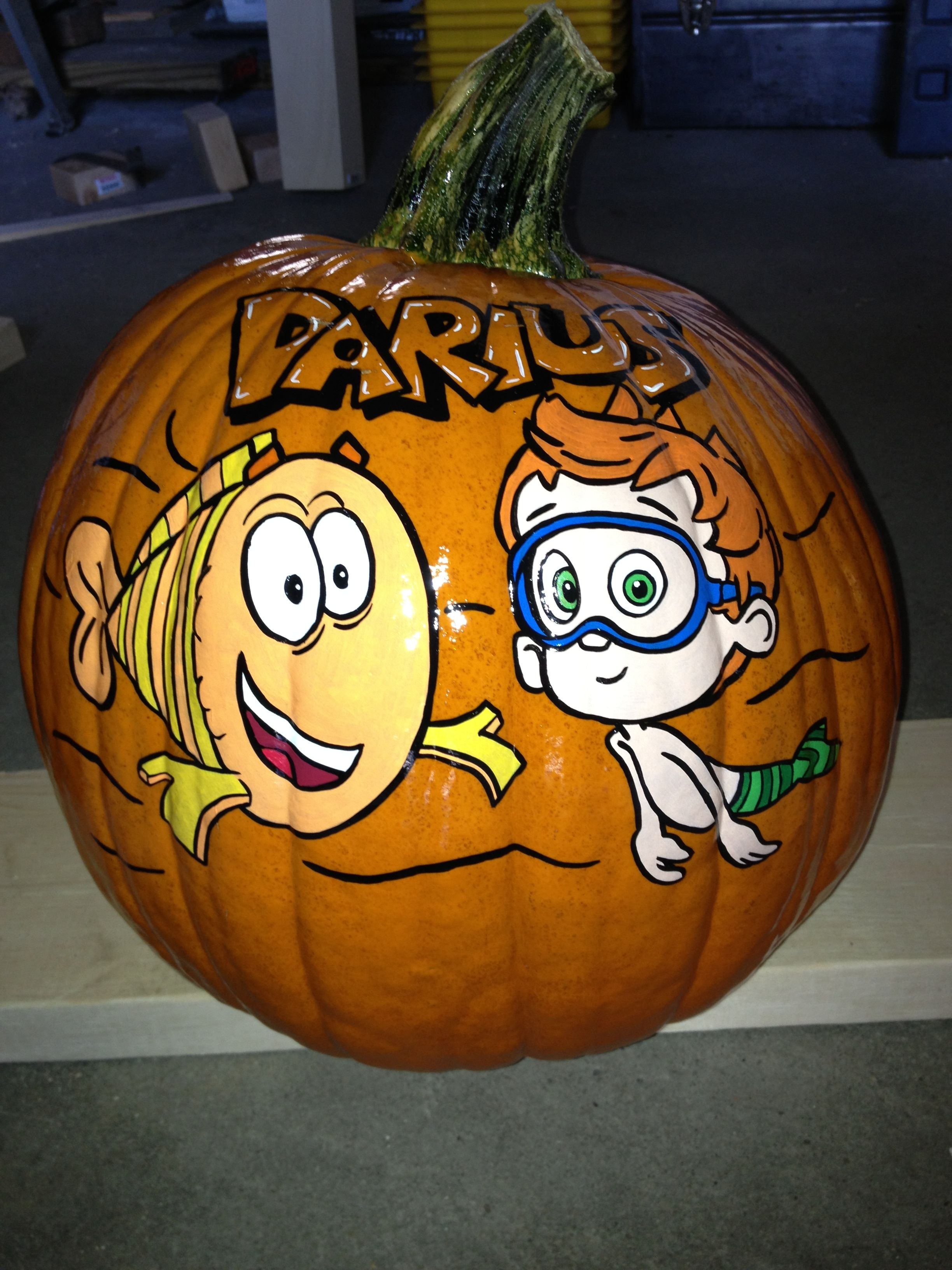 2448x3264 Bubble Guppies Pumpkin For A Boy Hand Painted Pumpkins 2012 - Bubble Guppies Painting