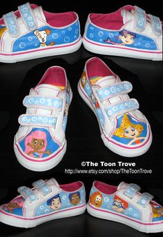 236x344 Bubble Guppies Bedazzled Converse For Little Girl's 2nd Birthday - Bubble Guppies Painting