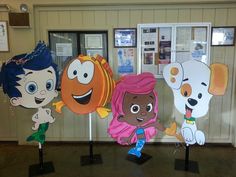 236x177 Hand Painted Bubble Guppies Birthday Decor Birthday Party Props - Bubble Guppies Painting