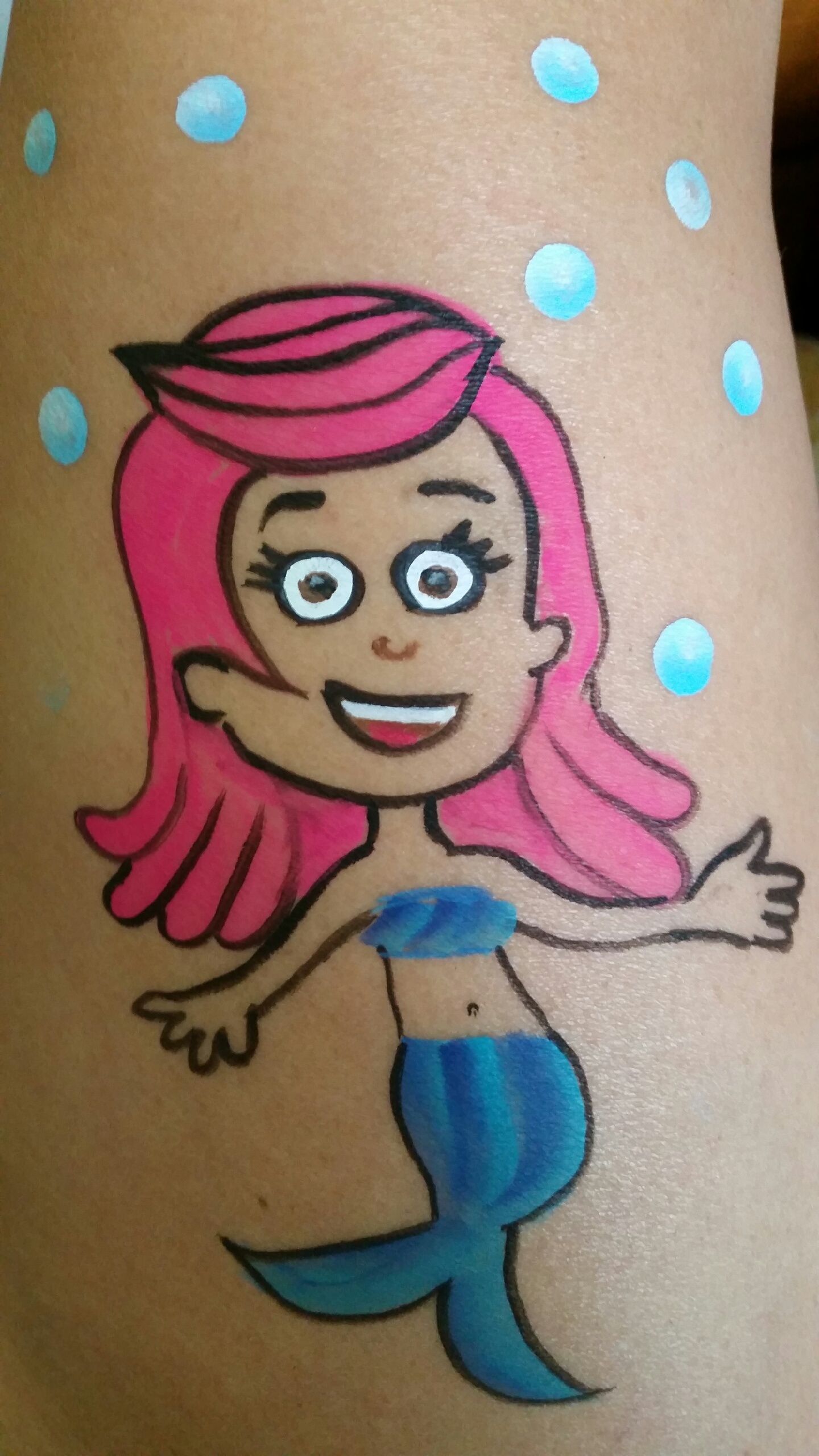 1440x2560 Molly Form Bubble Guppies ) Face Painting - Bubble Guppies Painting