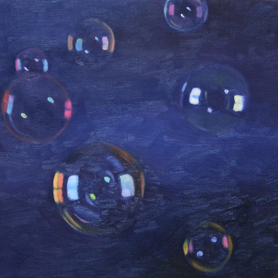 900x900 Bubble Study 02 Painting By Guenevere Schwien - Bubble Painting