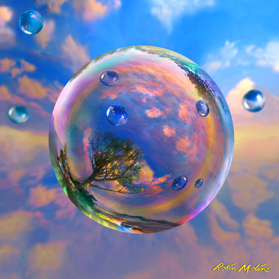 900x900 Dream Bubble Painting By Robin Moline - Bubble Painting