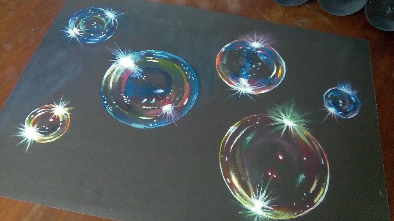 1280x720 How To Paint Hyper Realistic Bubbles Acrylic Painting Timelapse - Bubble Painting