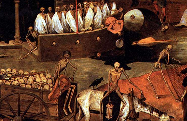 740x480 Painting During The Plague Of Black Death Time - Bubonic Plague Painting