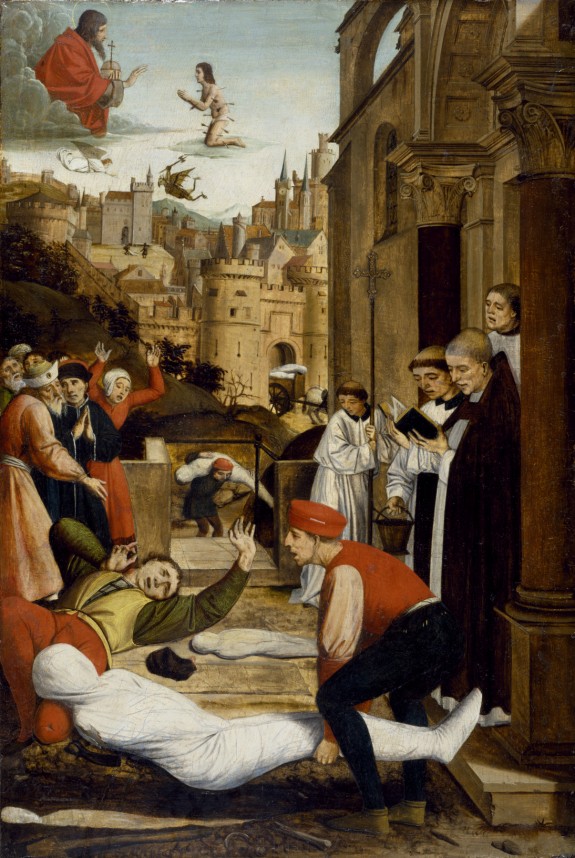 575x858 Saint Sebastian Interceding For The Plague Stricken The Walters - Bubonic Plague Painting