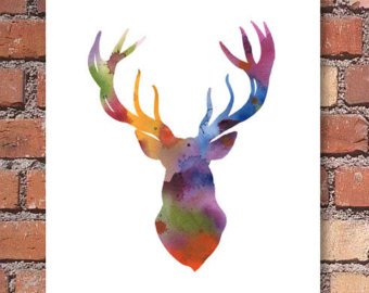 340x270 Buck Painting Etsy - Buck Painting