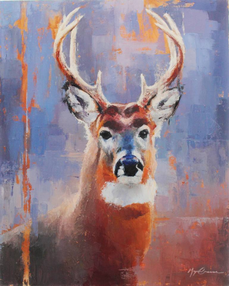 770x964 Saatchi Art Buck Portrait Painting By Morgan Cameron - Buck Painting