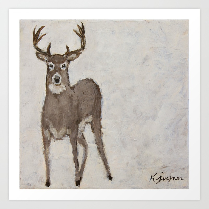 700x700 Buck Painting Art Print By Kendrajoynerart Society6 - Buck Painting