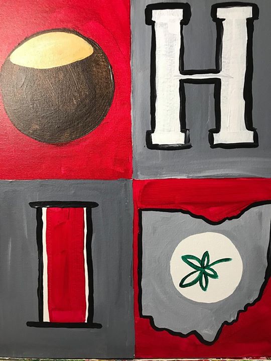 540x720 Ohio Four Buckeye Painting W Kimberlys Creative Canvas - Buckeye Painting