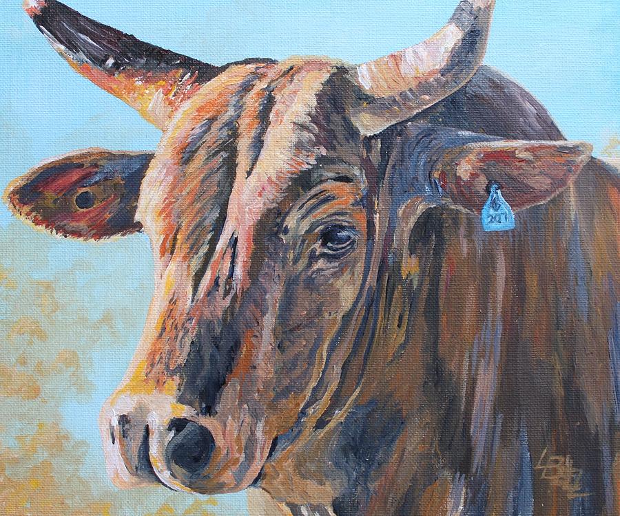 900x750 Rodeo Bull Paintings - Bucking Bull Painting