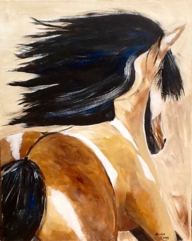 375x472 Buckskin Horse Paintings For Sale Saatchi Art - Buckskin Horse Painting