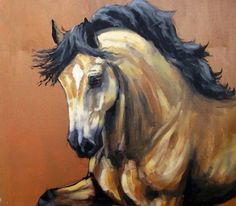 236x206 Buckskin Horse Of The South Print Of Original Watercolor - Buckskin Horse Painting