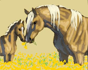 300x241 Forest Wildlife Art 5112 - Buckskin Horse Painting