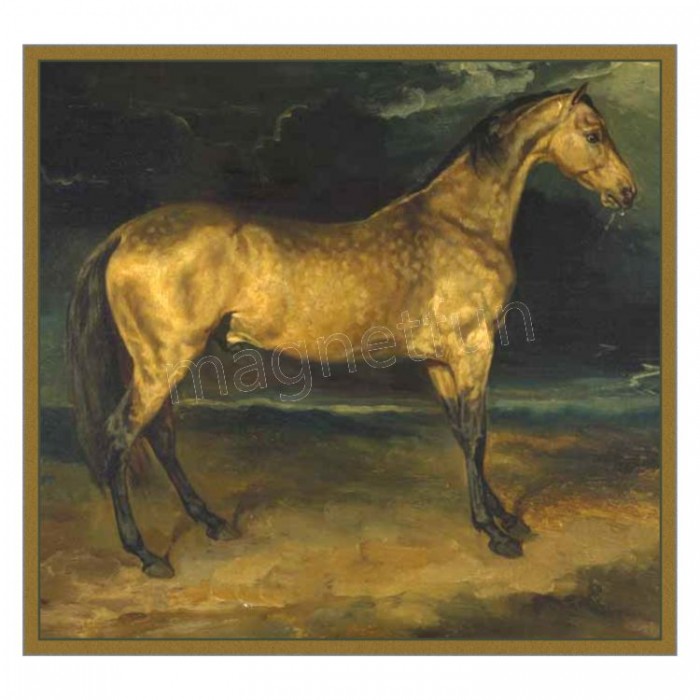 700x700 Buckskin Horse Painting Pictured On Fridge Magnet - Buckskin Painting