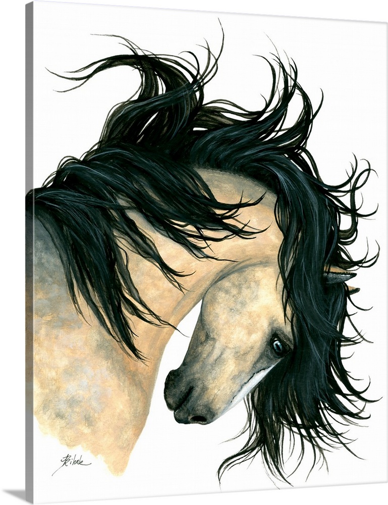 769x1000 Majestic Buckskin Horse Wall Art, Canvas Prints, Framed Prints - Buckskin Painting