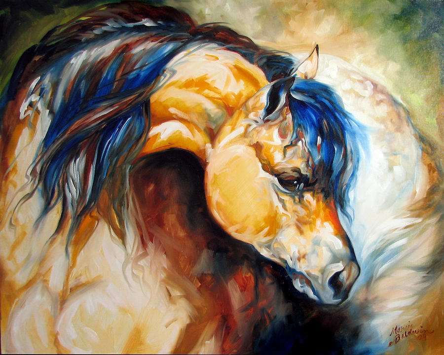 900x720 The Buckskin Painting By Marcia Baldwin - Buckskin Painting