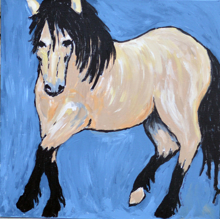 900x897 Buckskin Gypsy Painting By Ruth Webb - Buckskin Painting
