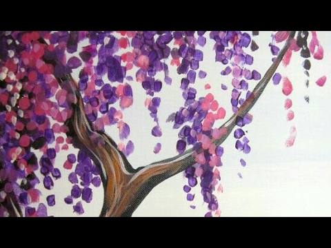 480x360 How To Paint Cherry Blossom Easy Painting Trick Painting - Bud Painting