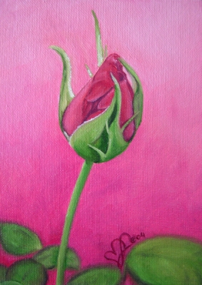 283x400 Leanne Wildermuth Artist By Nature New Painting - Bud Painting