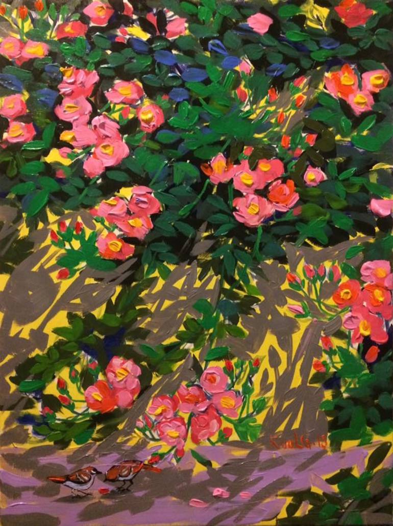 770x1029 Saatchi Art Spring Bud Painting By Tran Kuolg - Bud Painting