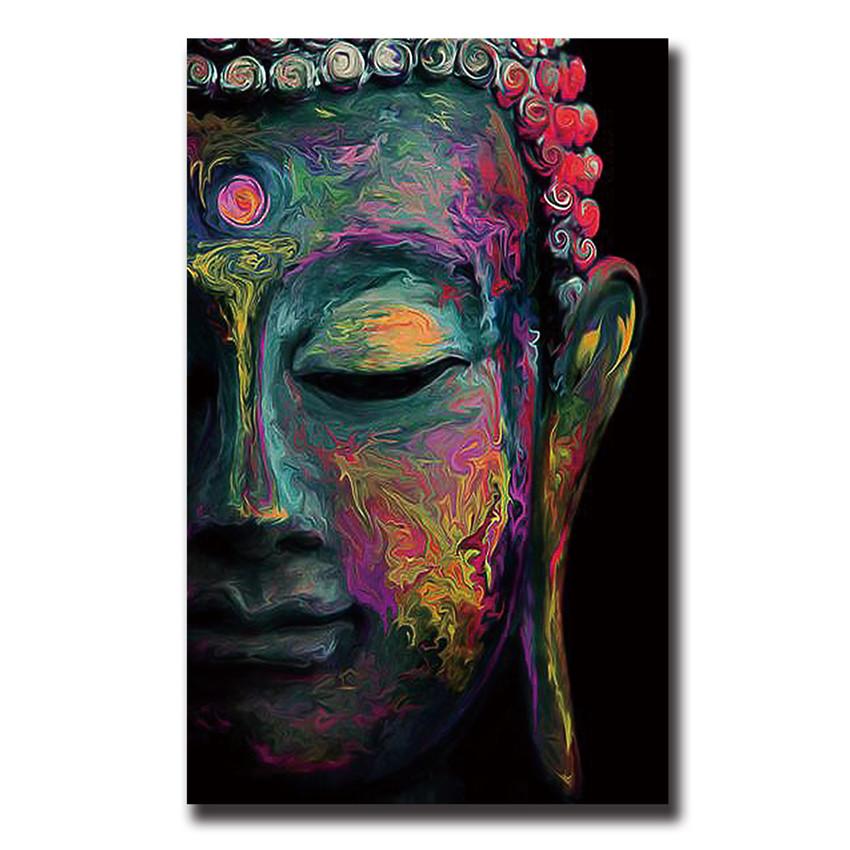 850x850 Buddha Canvas Painting Wall Art Poster Meditation Abstract - Buddha Canvas Painting