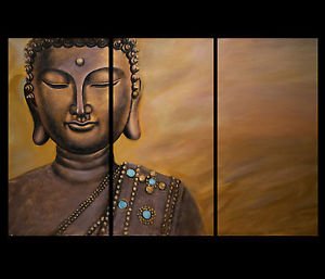 300x257 Zen Buddha Canvas Wall Art Abstract Art Buddha Painting 3 Piece - Buddha Canvas Painting