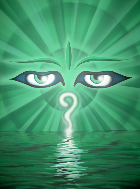 482x650 Buddha Eyes - Buddha Eyes Painting