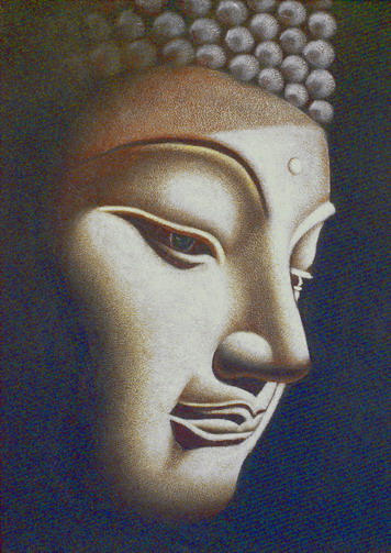 356x503 Buddha Head - Buddha Face Painting