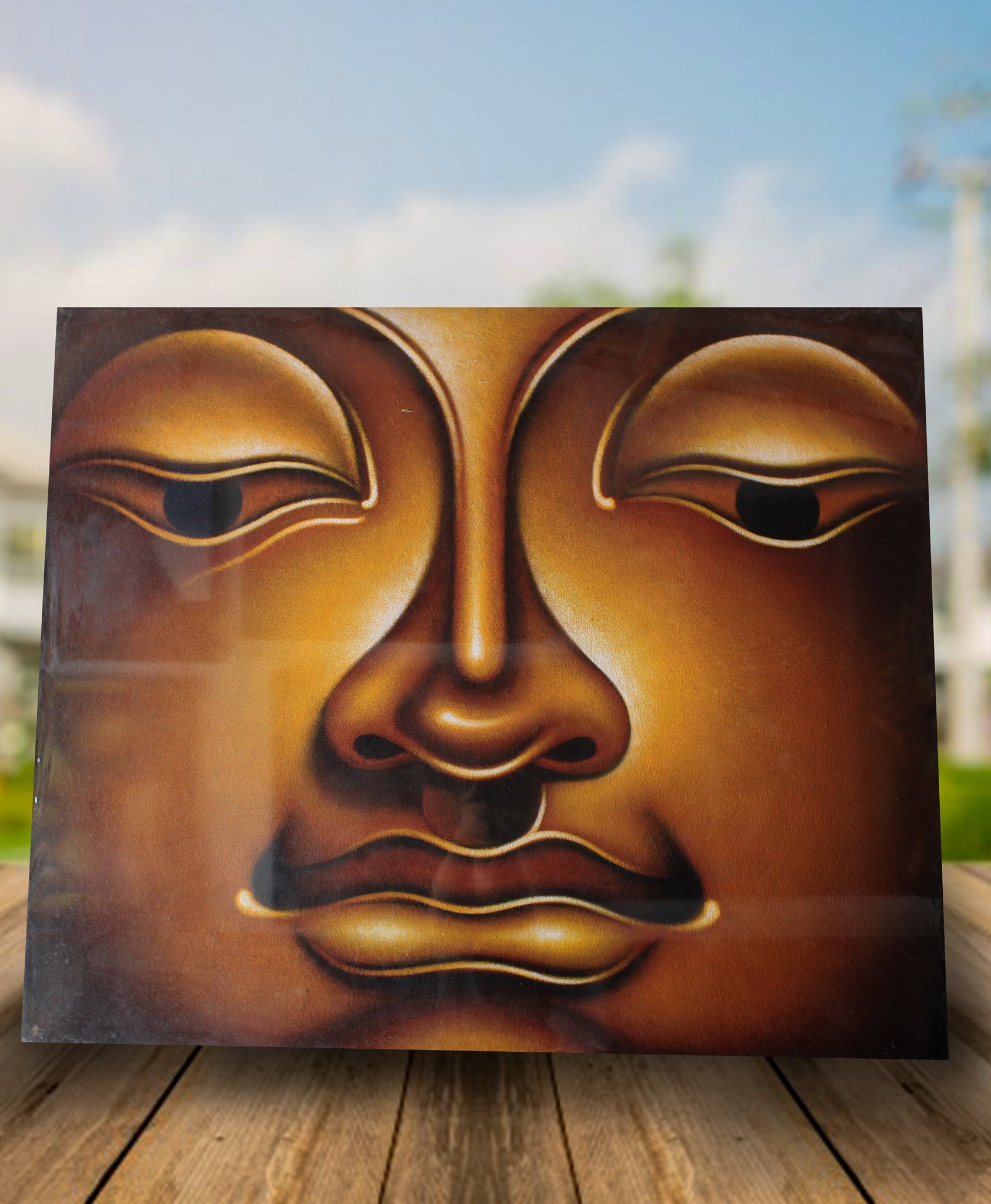 1685x2048 Buddha Painting Original Buddha Face - Buddha Face Painting