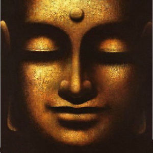 300x299 Large Canvas Modern Abstract Oil Paintingbuddha Face Wall Art - Buddha Face Painting