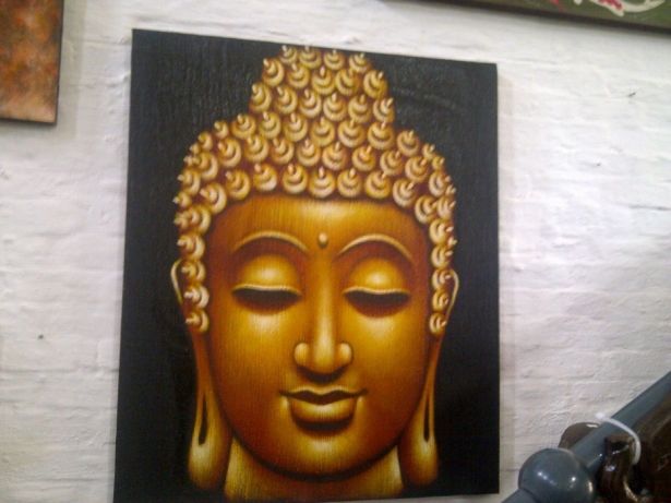 615x461 Buddha Face Painting - Buddha Face Painting