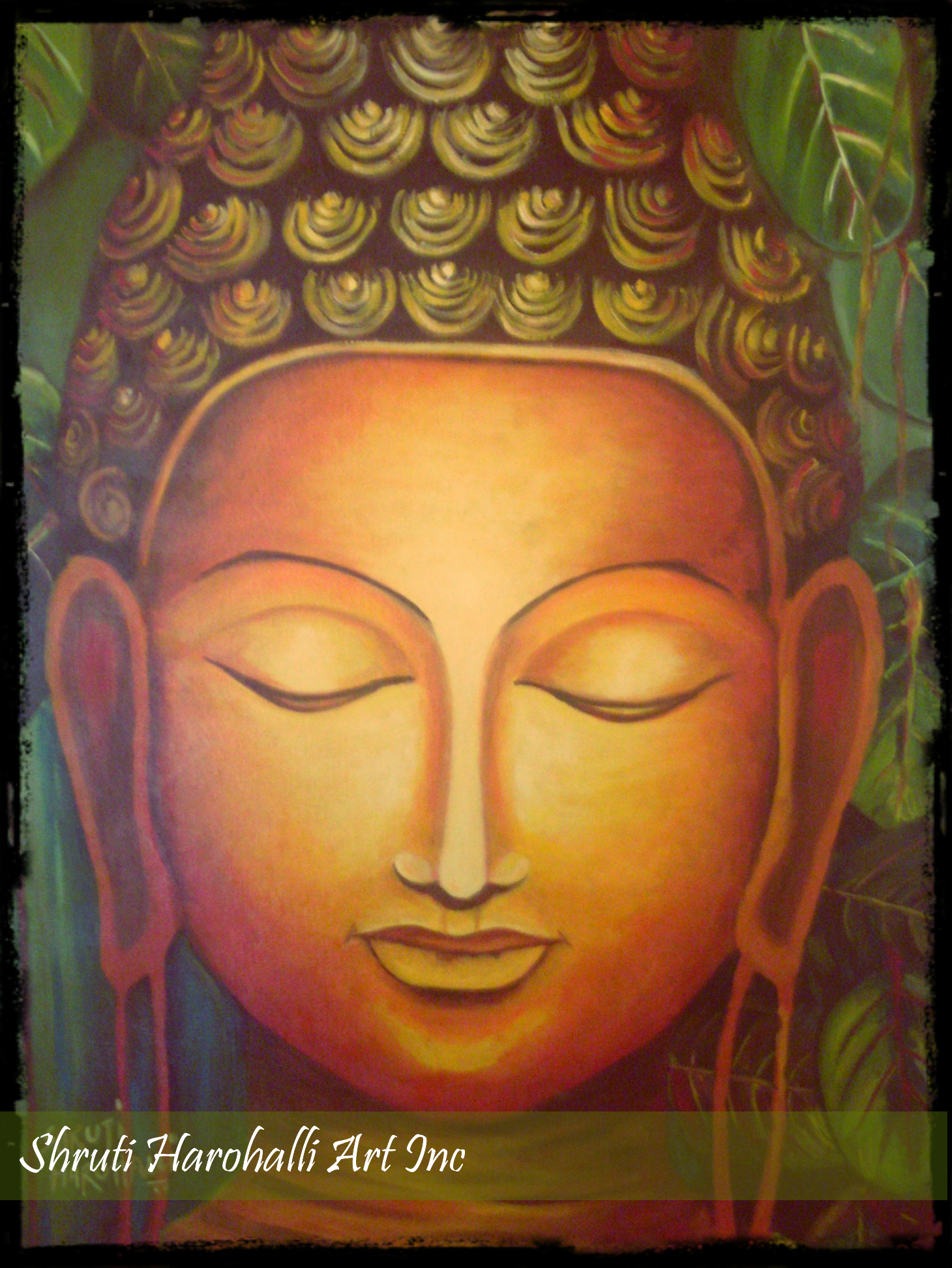 1460x1944 Buddha Face Shruti Harohalli Art Inc. - Buddha Face Painting