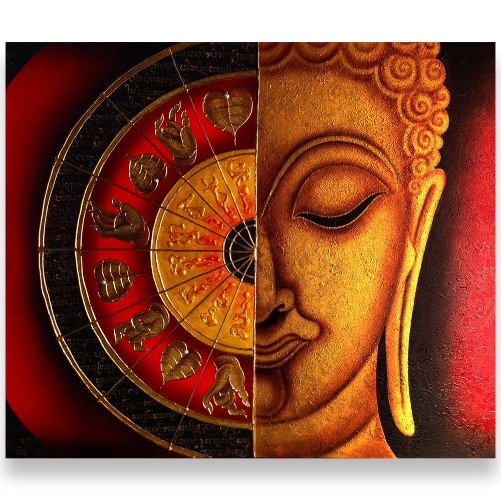 1000x1000 Buddha Wall Painting Of Best Online Art Galleries Royal Thai Art - Buddha Face Painting Canvas