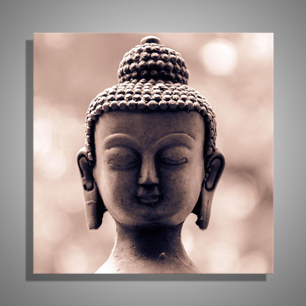 1000x1000 Oil Painting Canvas Buddha Head Wall Art Sunetra - Buddha Face Painting Canvas
