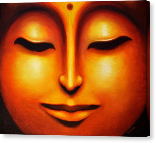 546x501 Buddha Face Painting By Thomas Donohue - Buddha Face Painting Canvas