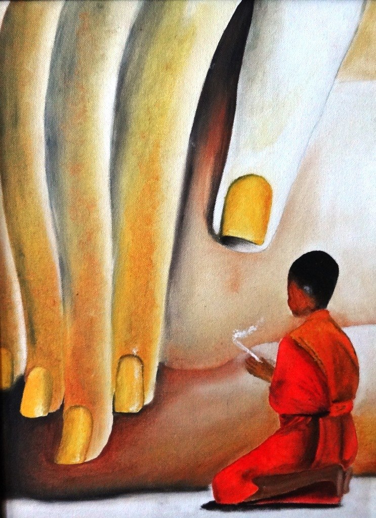 743x1024 Buy Buddha Hand Sculpure By Trapti Sharma@ Rs. 5790. Code - Buddha Hand Painting