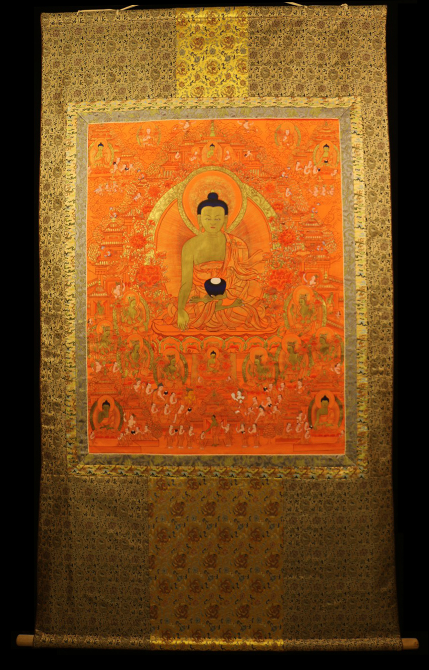 850x1327 Wonderful Nice Old Tibet Buddhism Hand Painted Tangka Thangka - Buddha Hand Painting