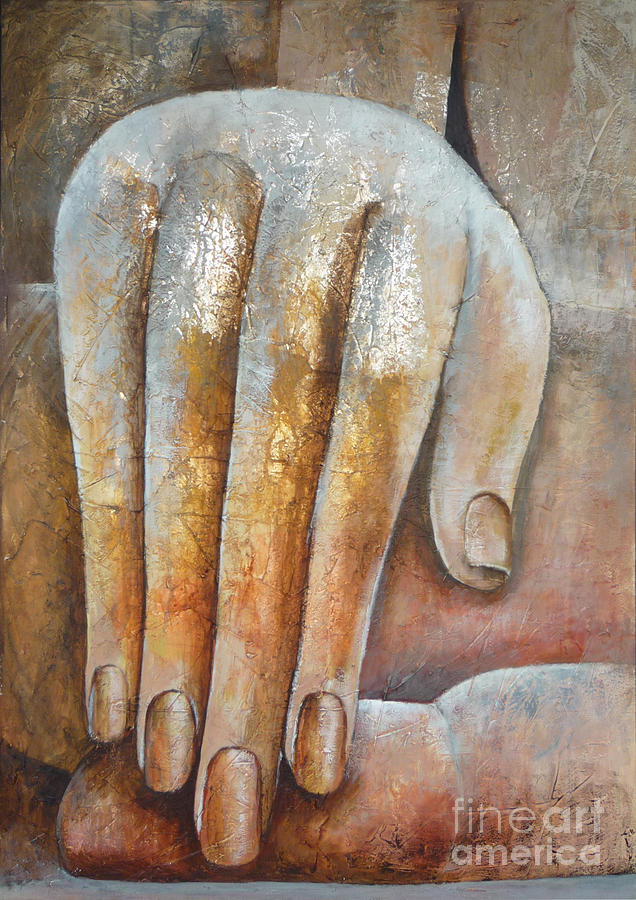 636x900 Buddha's Hand Painting By Paulina Garoa - Buddha Hand Painting