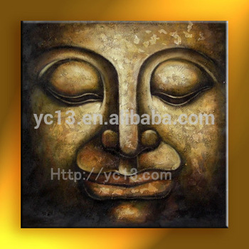 350x350 Buddha Head Hand Painted On Canvas Decoration Oil Painting - Buddha Head Painting