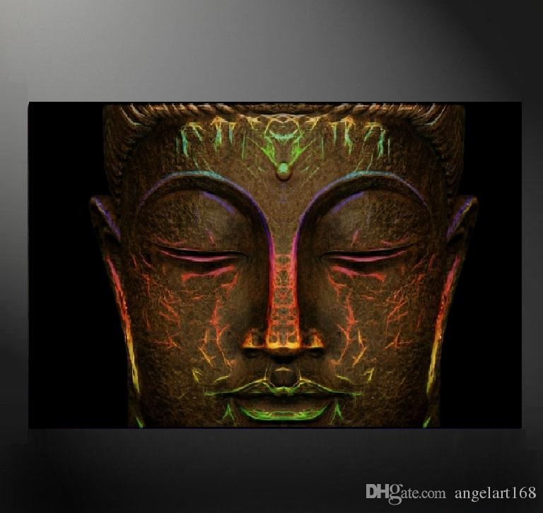768x726 2018 Unframed Buddha Head Wall Art Oil Painting On Canvas Figure - Buddha Head Painting