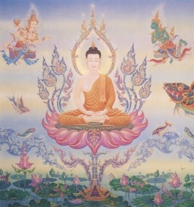 Buddha Lotus Painting at PaintingValley.com | Explore collection of ...