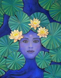 234x300 Buddha Lotus Paintings Fine Art America - Buddha Lotus Painting