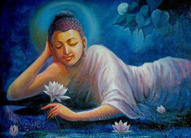 640x464 Sanjay Lokhande Artwork Buddha Purity Original Painting Acrylic - Buddha Painting