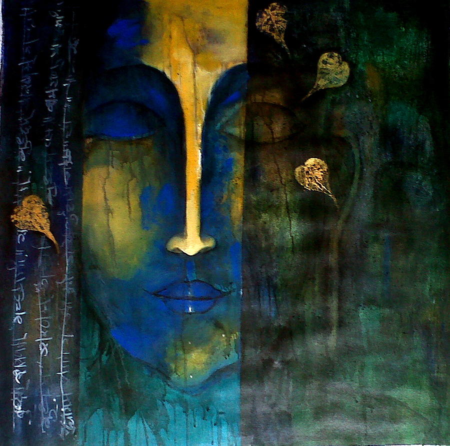 900x891 Buddha Painting By Kanika Vaid - Buddha Painting Abstract