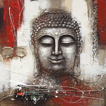 350x350 Abstract Modern Canvas Buddha Painting 41862 - Buddha Painting Abstract