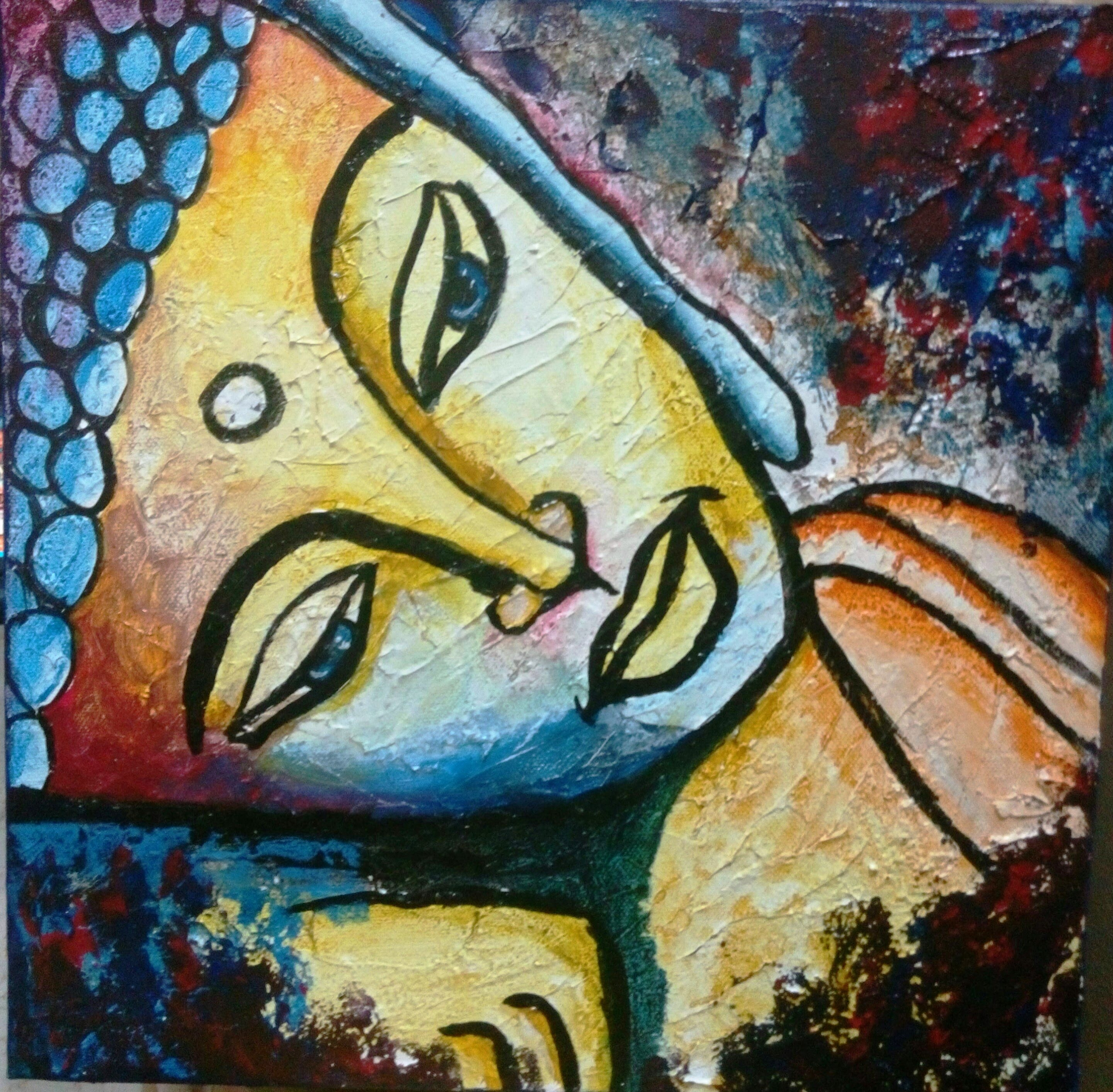 2880x2825 Abstract Painting Of Buddha Abstract Buddha Painting Buddha - Buddha Painting Abstract