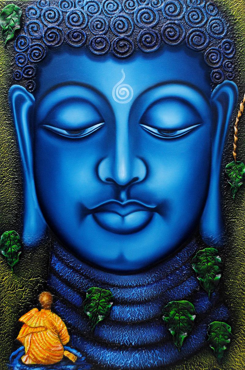 800x1208 Buddha Oil Paintings On Canvas Buddha Modern Art Oil Paintings - Buddha Painting On Canvas